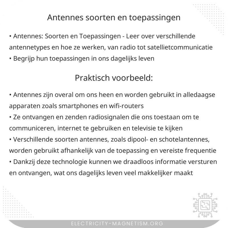 Antennes | Soorten en Toepassingen