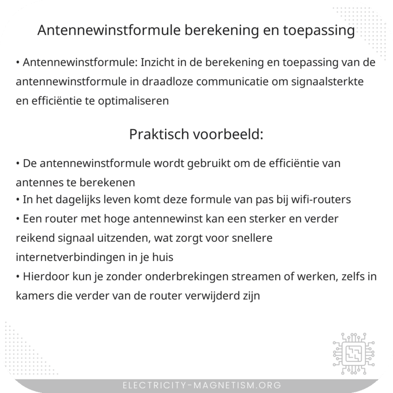 Antennewinstformule | Berekening en Toepassing