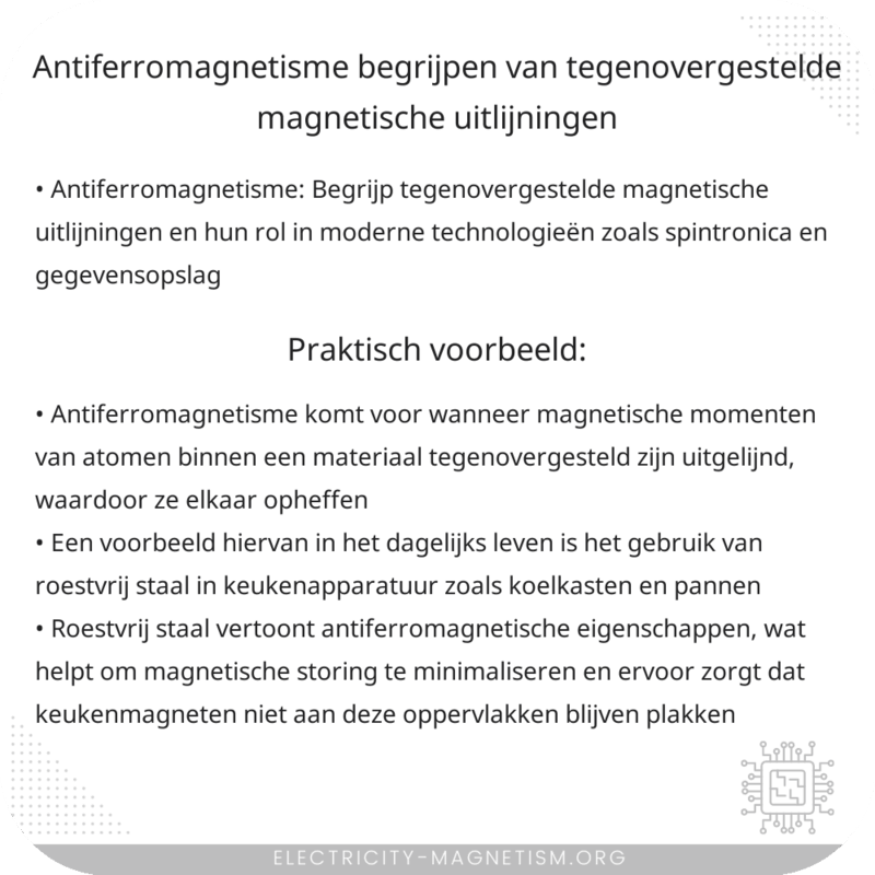 Antiferromagnetisme | Begrijpen van Tegenovergestelde Magnetische Uitlijningen