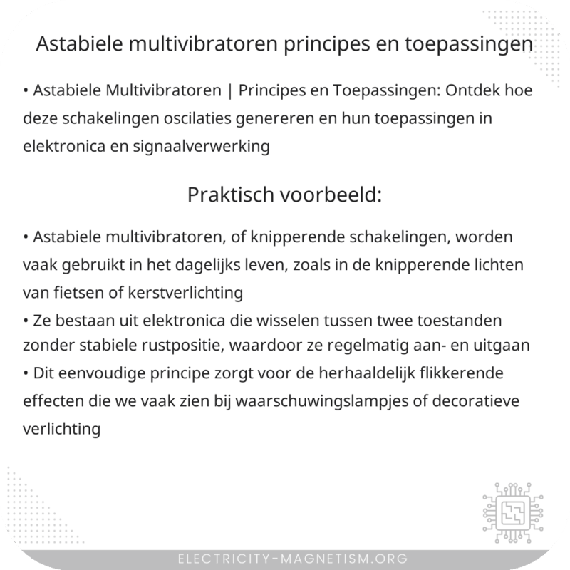 Astabiele Multivibratoren | Principes en Toepassingen