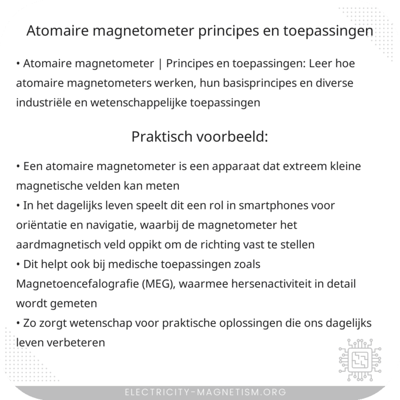 Atomaire Magnetometer | Principes en Toepassingen