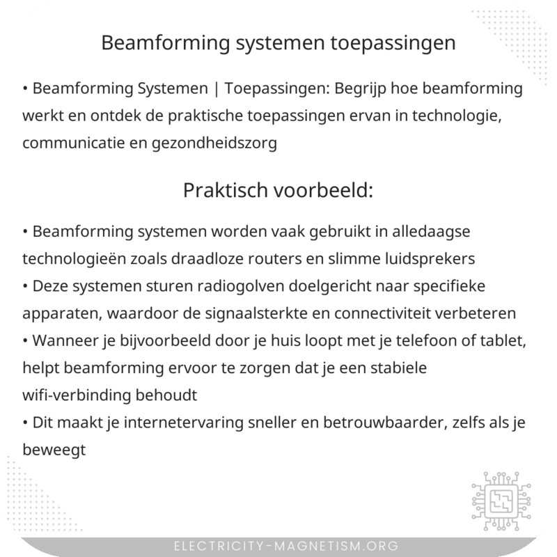 Beamforming Systemen | Toepassingen