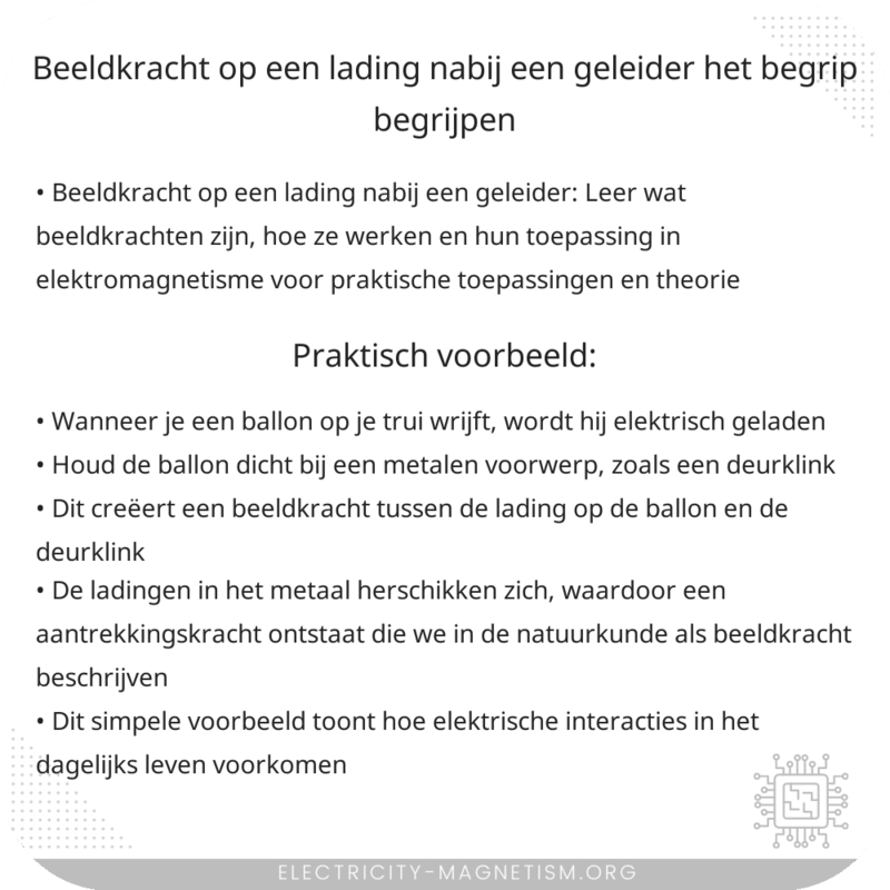 Beeldkracht op een Lading nabij een Geleider | Het Begrip Begrijpen