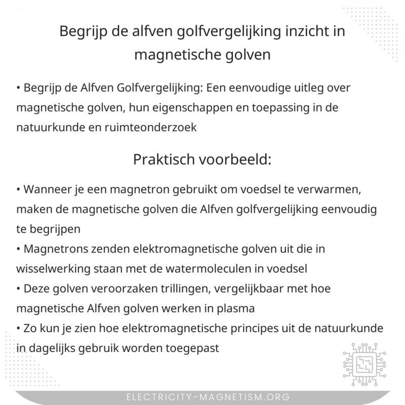 Begrijp de Alfven Golfvergelijking | Inzicht in Magnetische Golven