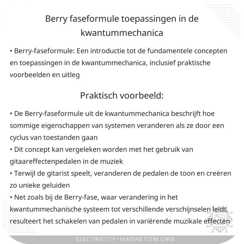 Berry-faseformule | Toepassingen in de Kwantummechanica