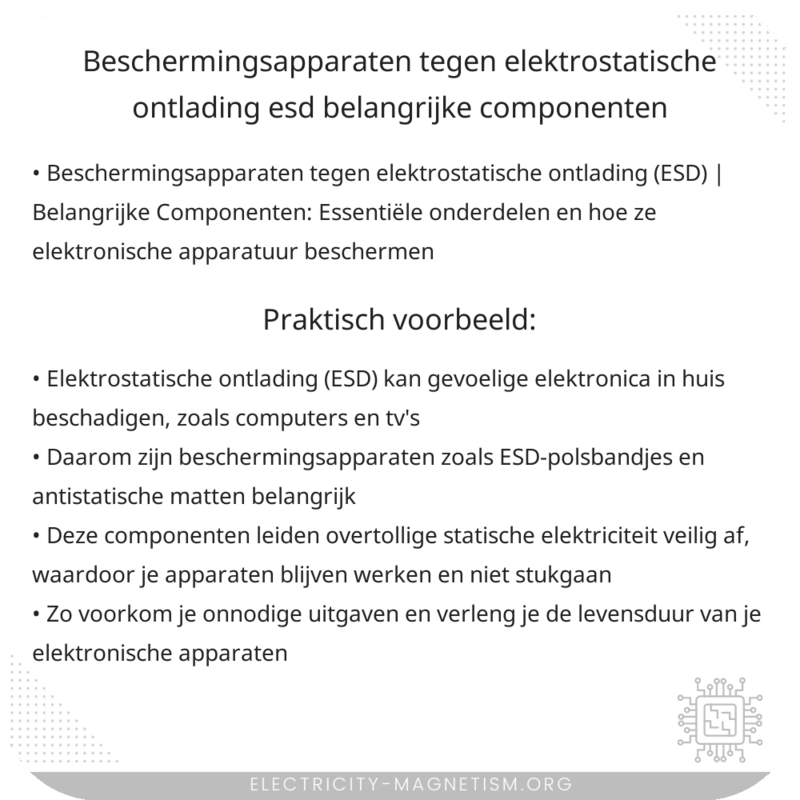 Beschermingsapparaten tegen elektrostatische ontlading (ESD) | Belangrijke Componenten