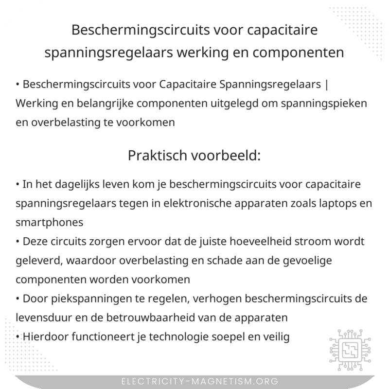 Beschermingscircuits voor Capacitaire Spanningsregelaars | Werking en Componenten