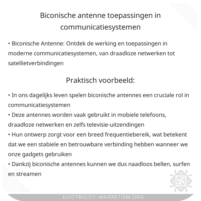 Biconische Antenne | Toepassingen in Communicatiesystemen