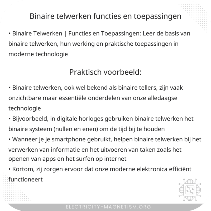 Binaire Telwerken | Functies en Toepassingen