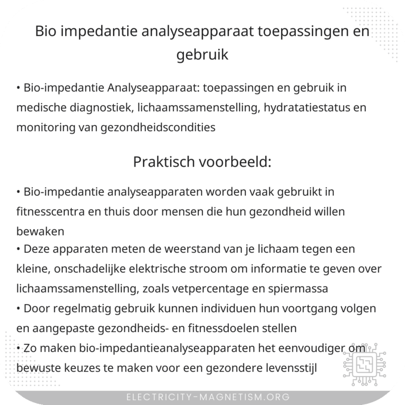 Bio-impedantie Analyseapparaat | Toepassingen en Gebruik