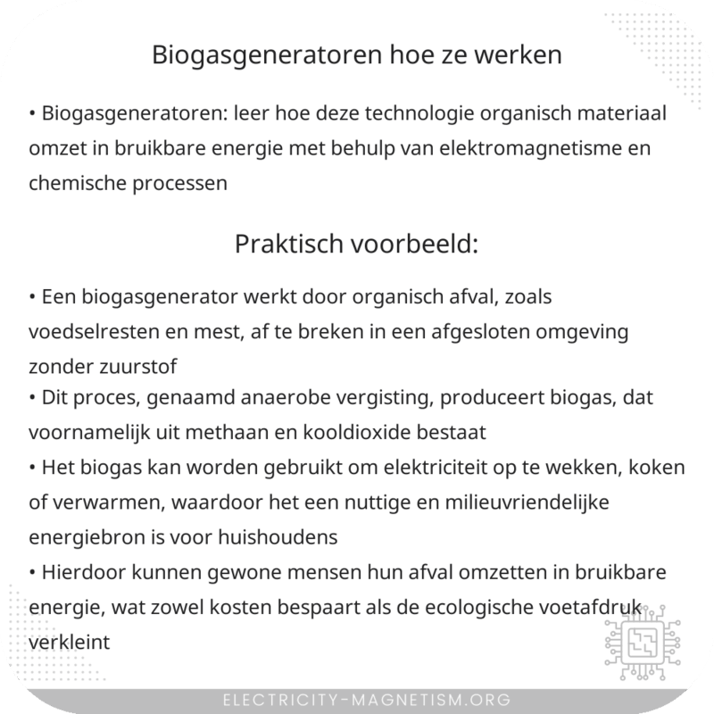 Biogasgeneratoren | Hoe ze Werken