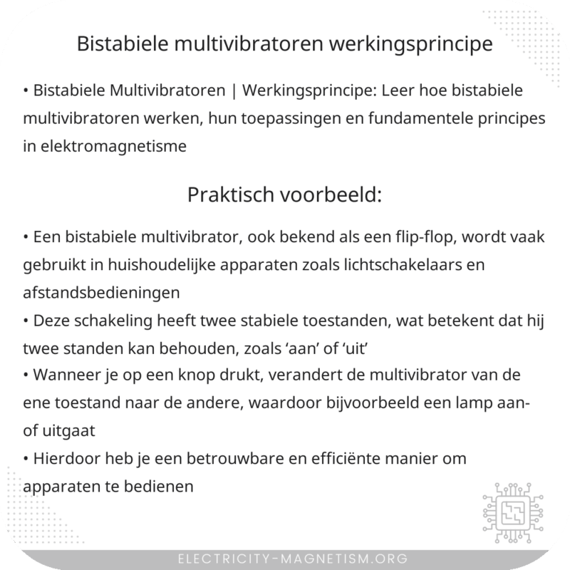 Bistabiele Multivibratoren | Werkingsprincipe