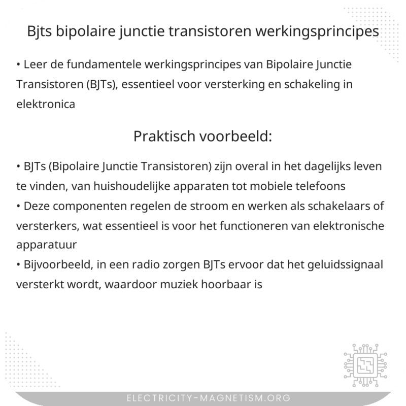 BJTs (Bipolaire Junctie Transistoren) | Werkingsprincipes