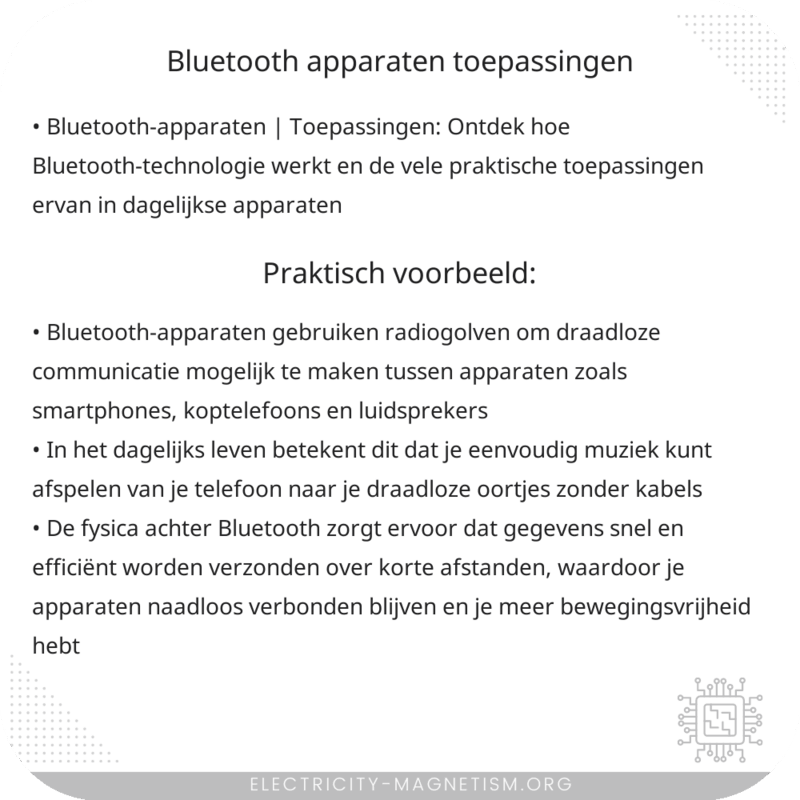 Bluetooth-apparaten | Toepassingen