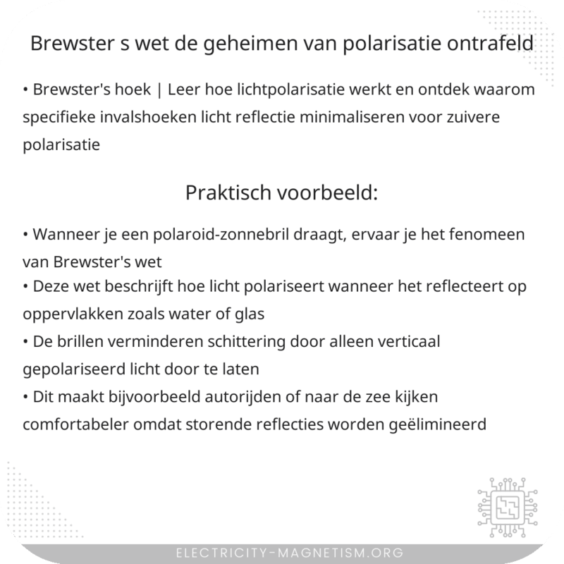 Brewster's Wet | De Geheimen van Polarisatie Ontrafeld