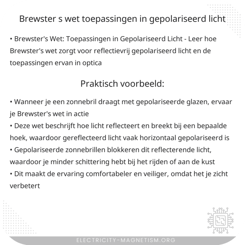Brewster's Wet: Toepassingen in Gepolariseerd Licht