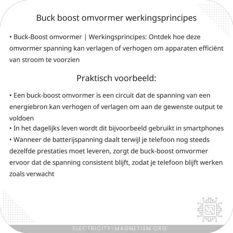 Buck-boost omvormer | Werkingsprincipes