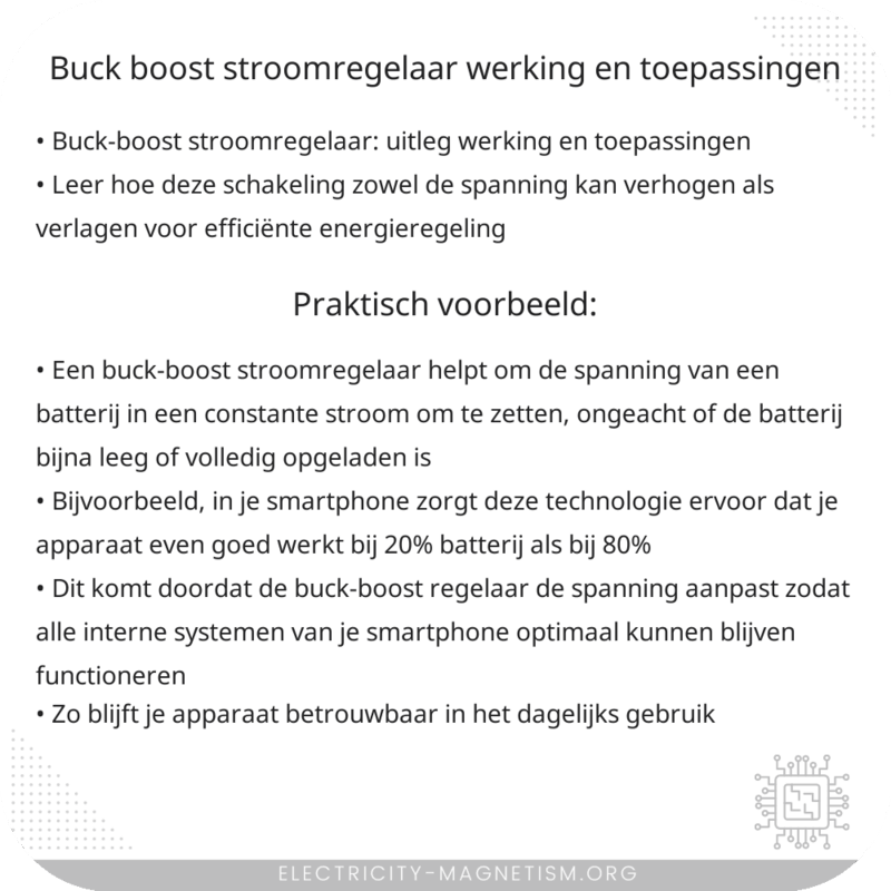 Buck-boost Stroomregelaar | Werking en Toepassingen