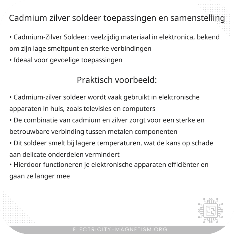 Cadmium-Zilver Soldeer | Toepassingen en Samenstelling