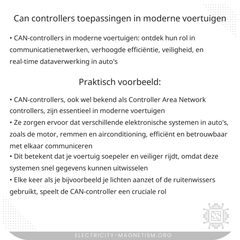 CAN-controllers | Toepassingen in Moderne Voertuigen