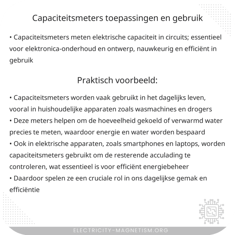 Capaciteitsmeters | Toepassingen en Gebruik