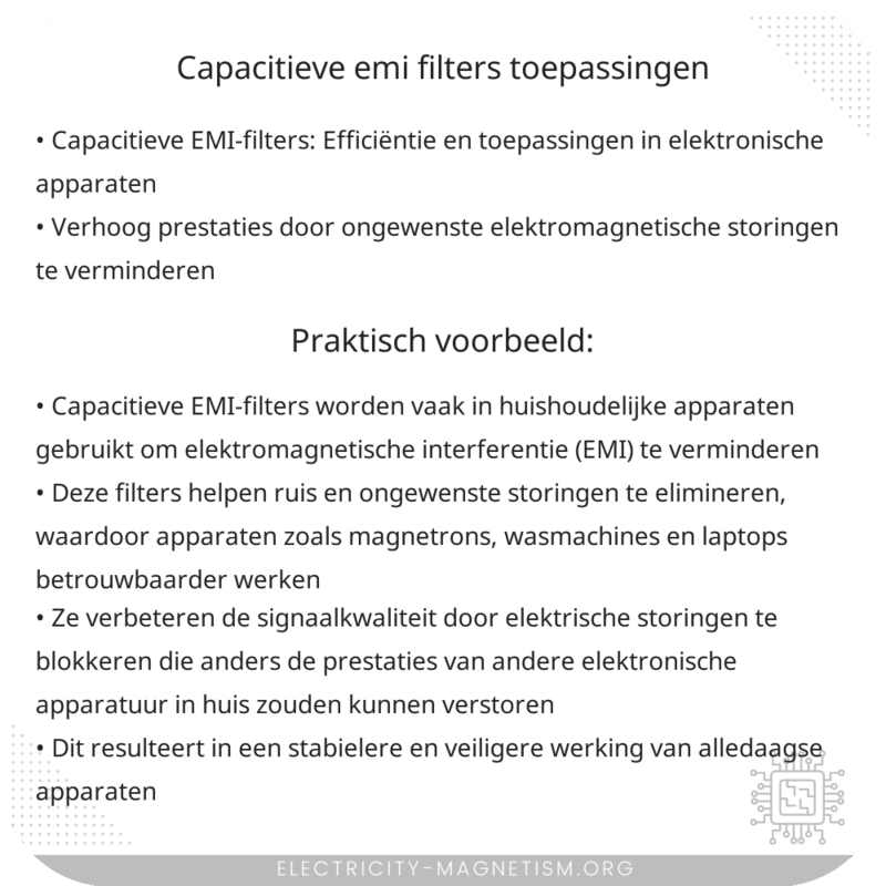 Capacitieve EMI-filters | Toepassingen