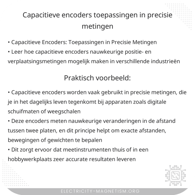 Capacitieve Encoders | Toepassingen in Precisie Metingen
