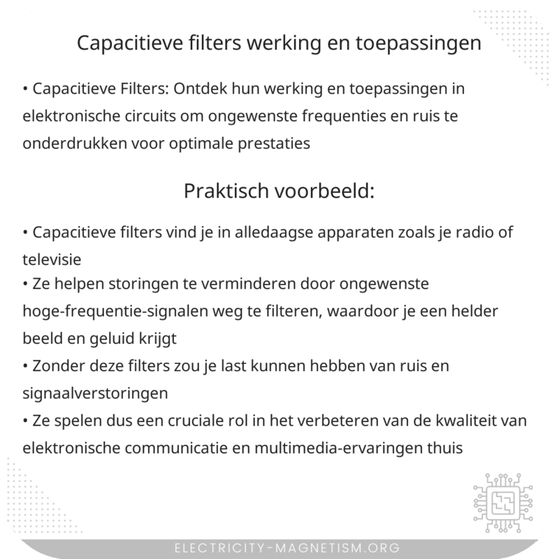 Capacitieve Filters | Werking en Toepassingen