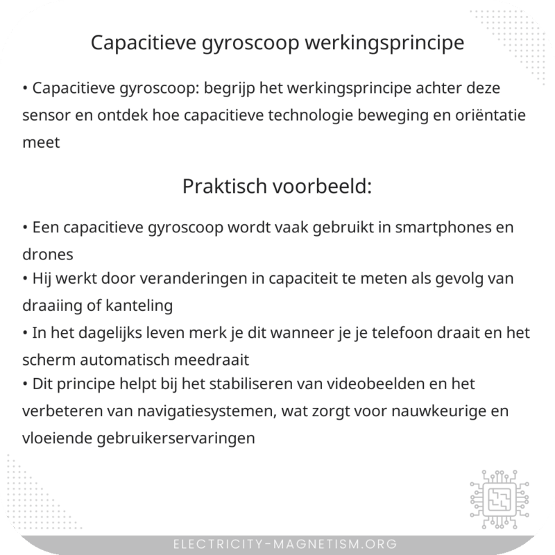 Capacitieve Gyroscoop | Werkingsprincipe