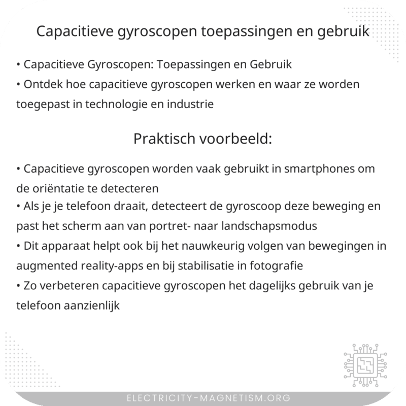 Capacitieve Gyroscopen | Toepassingen en Gebruik