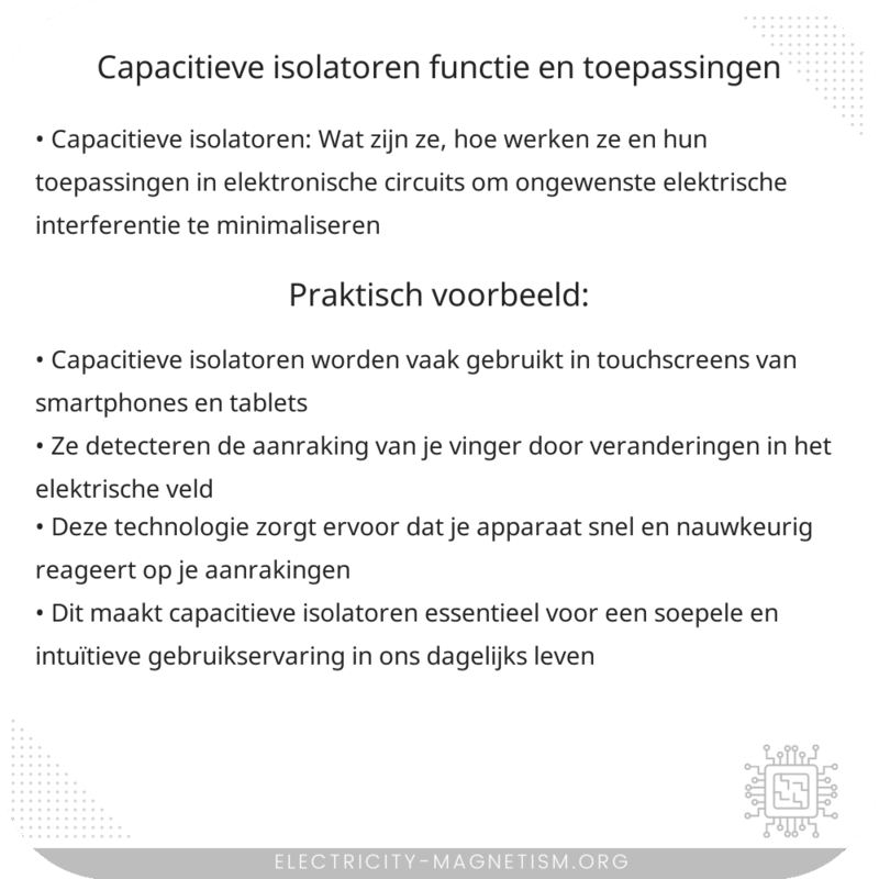 Capacitieve Isolatoren | Functie en Toepassingen