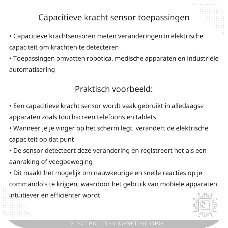 Capacitieve Kracht Sensor | Toepassingen