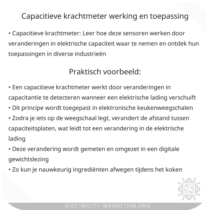 Capacitieve Krachtmeter | Werking en Toepassing
