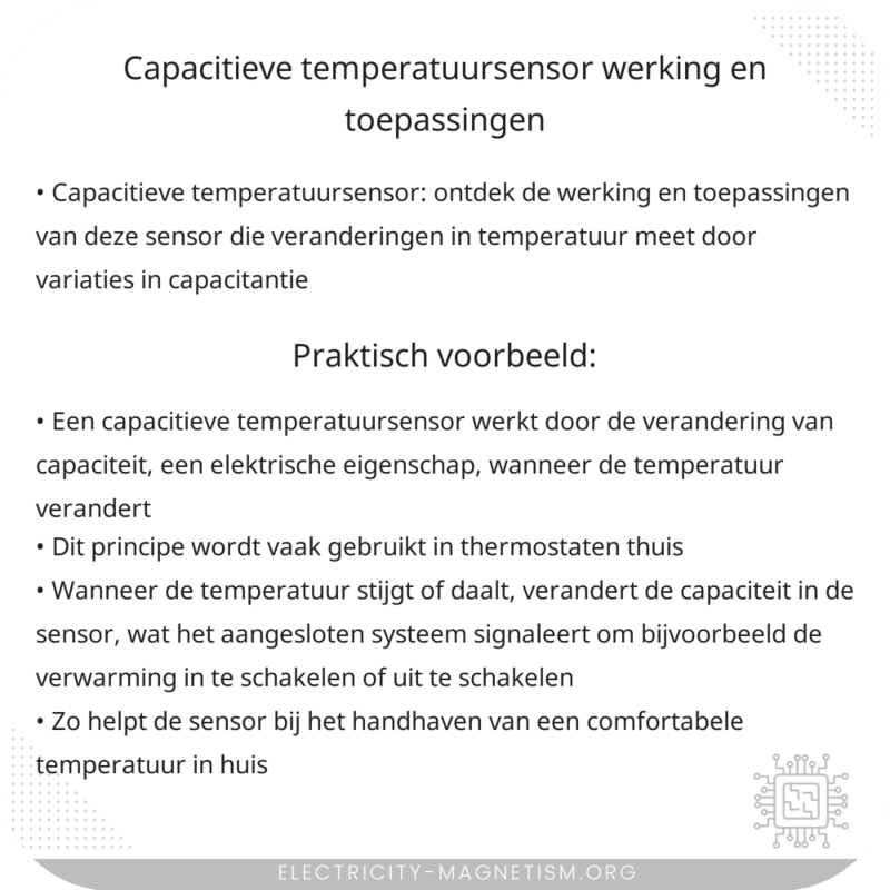 Capacitieve Temperatuursensor | Werking en Toepassingen
