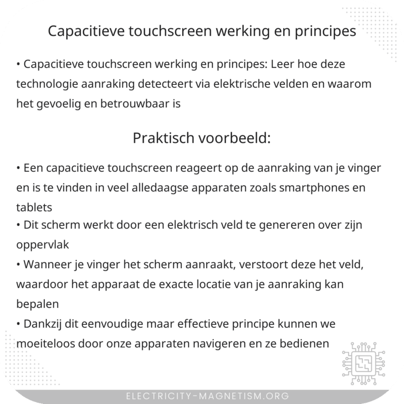 Capacitieve Touchscreen | Werking en Principes
