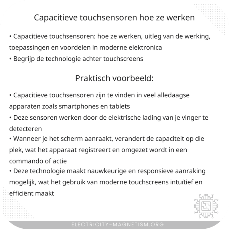Capacitieve Touchsensoren | Hoe Ze Werken