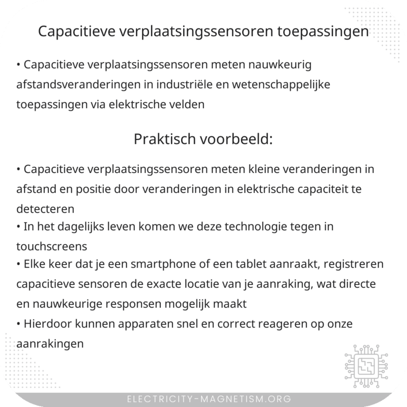 Capacitieve Verplaatsingssensoren: Toepassingen