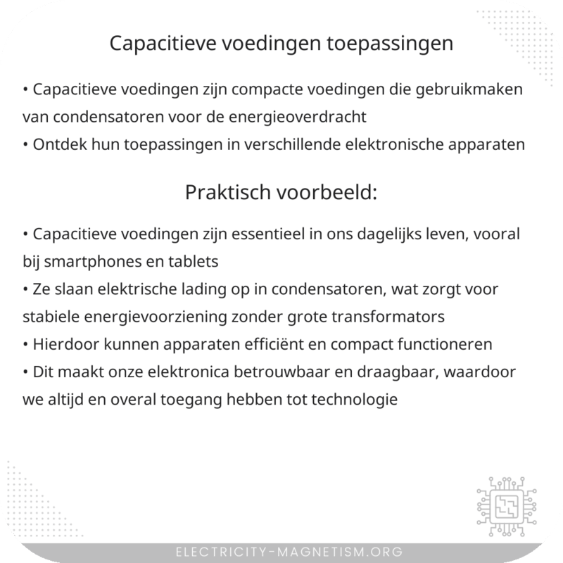 Capacitieve Voedingen | Toepassingen