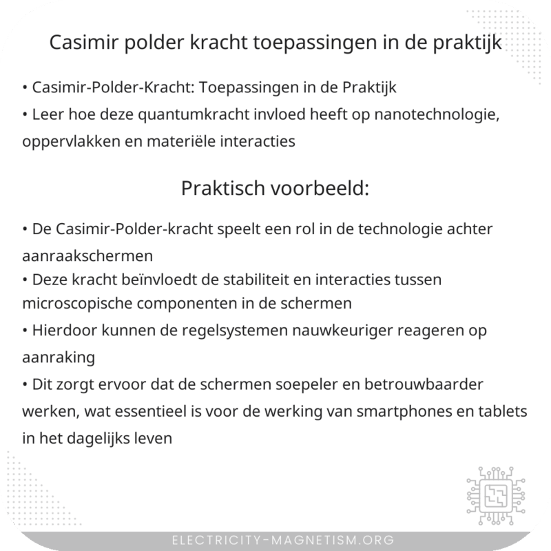 Casimir-Polder-Kracht: Toepassingen in de Praktijk