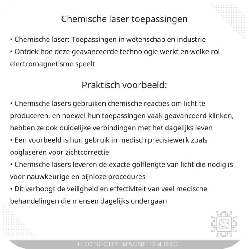 Chemische Laser | Toepassingen