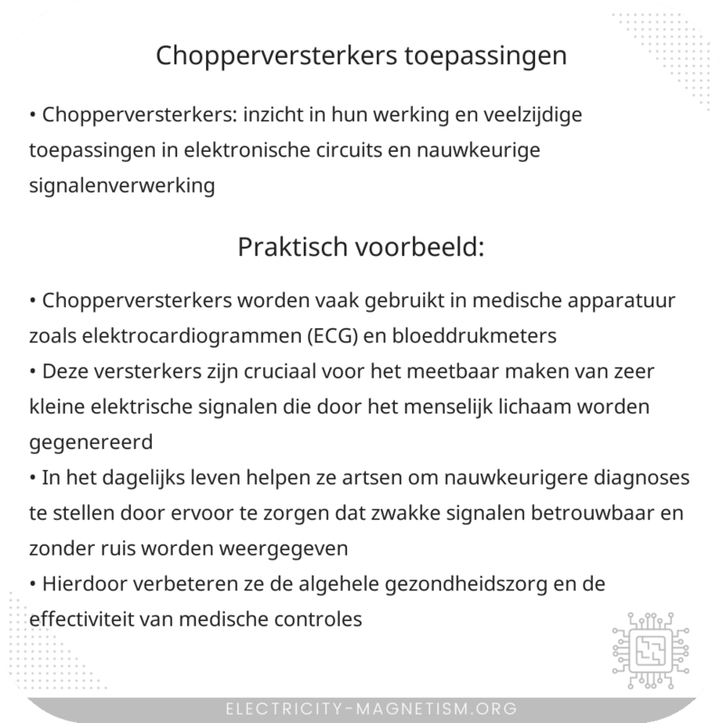 Chopperversterkers | Toepassingen