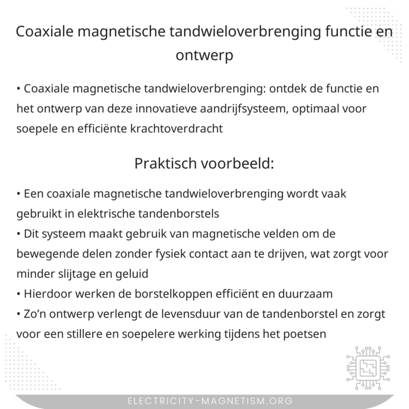 Coaxiale Magnetische Tandwieloverbrenging | Functie en Ontwerp