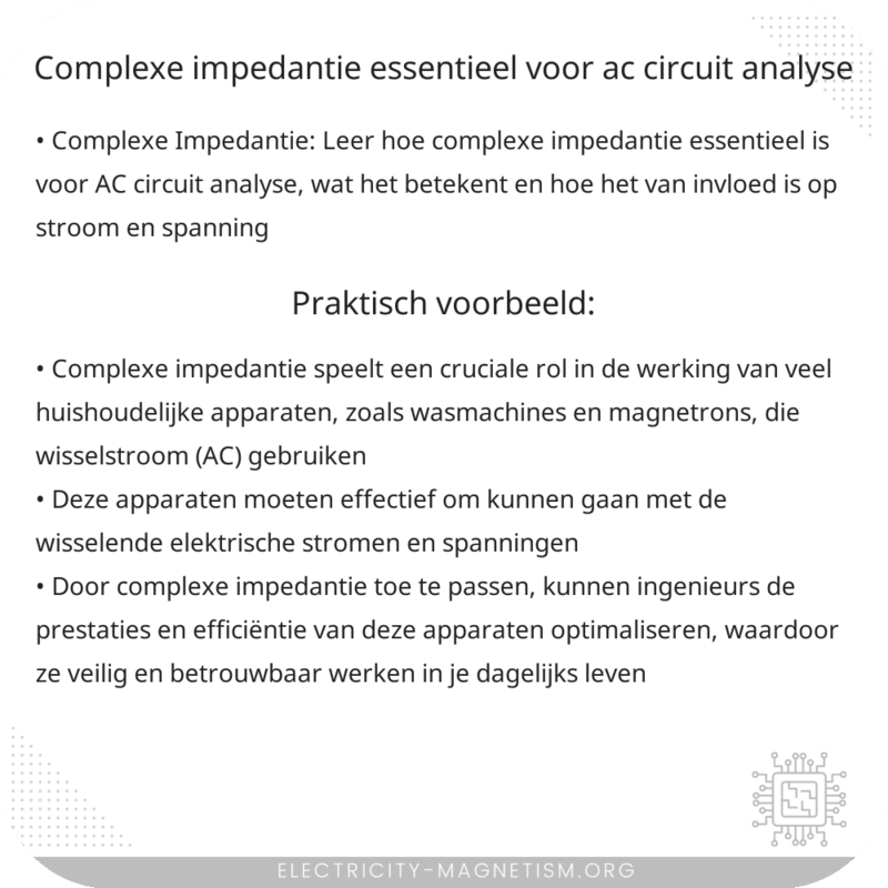 Complexe Impedantie | Essentieel voor AC Circuit Analyse