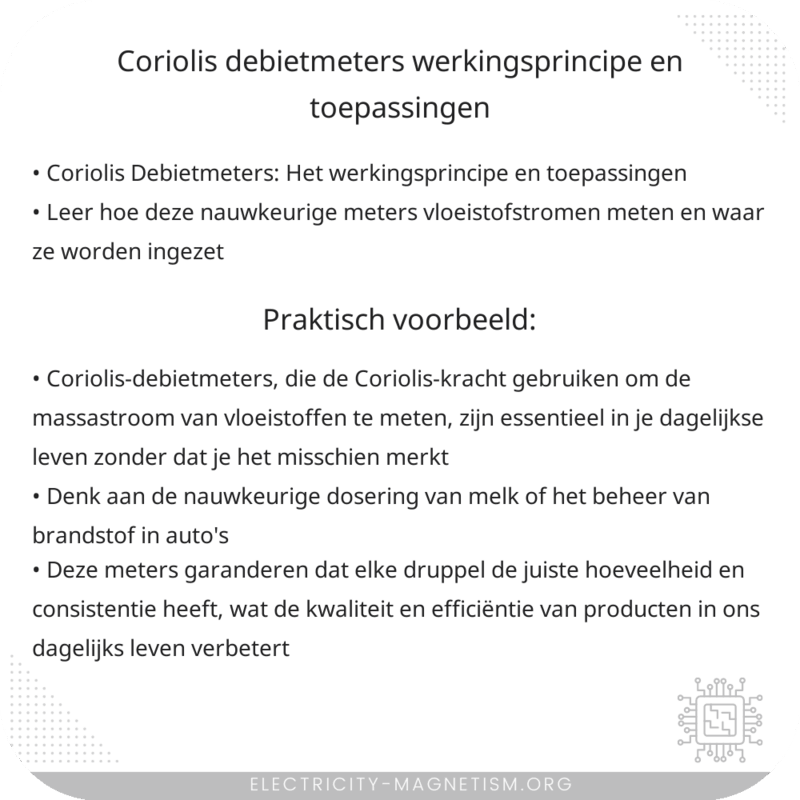 Coriolis Debietmeters | Werkingsprincipe en Toepassingen