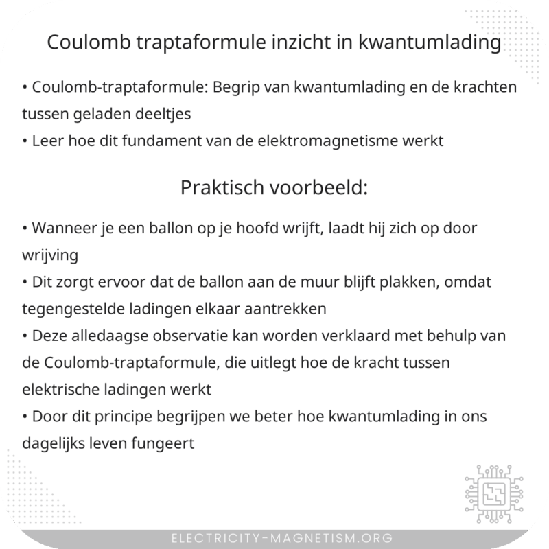 Coulomb-traptaformule | Inzicht in Kwantumlading