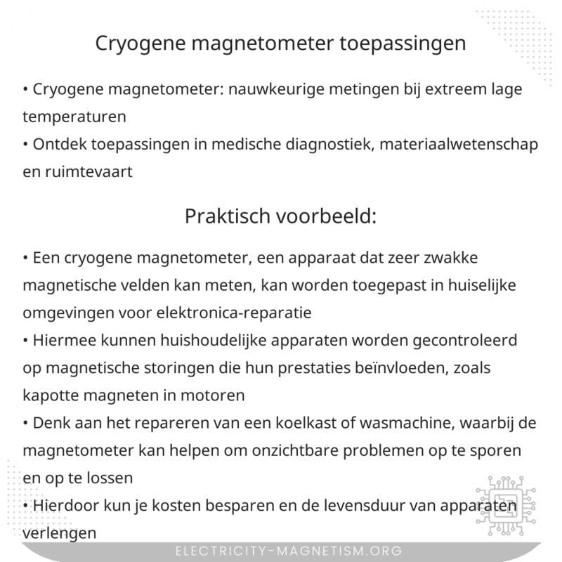 Cryogene Magnetometer | Toepassingen