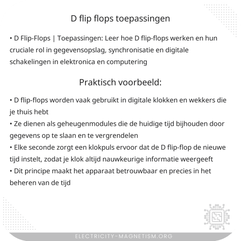 D Flip-Flops | Toepassingen