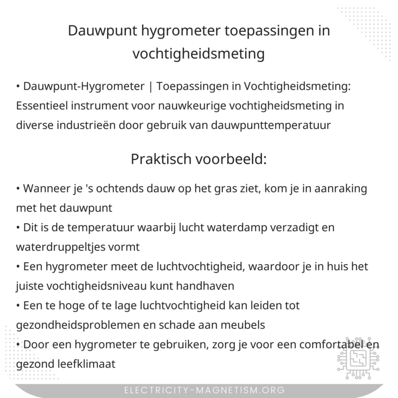 Dauwpunt-Hygrometer | Toepassingen in Vochtigheidsmeting