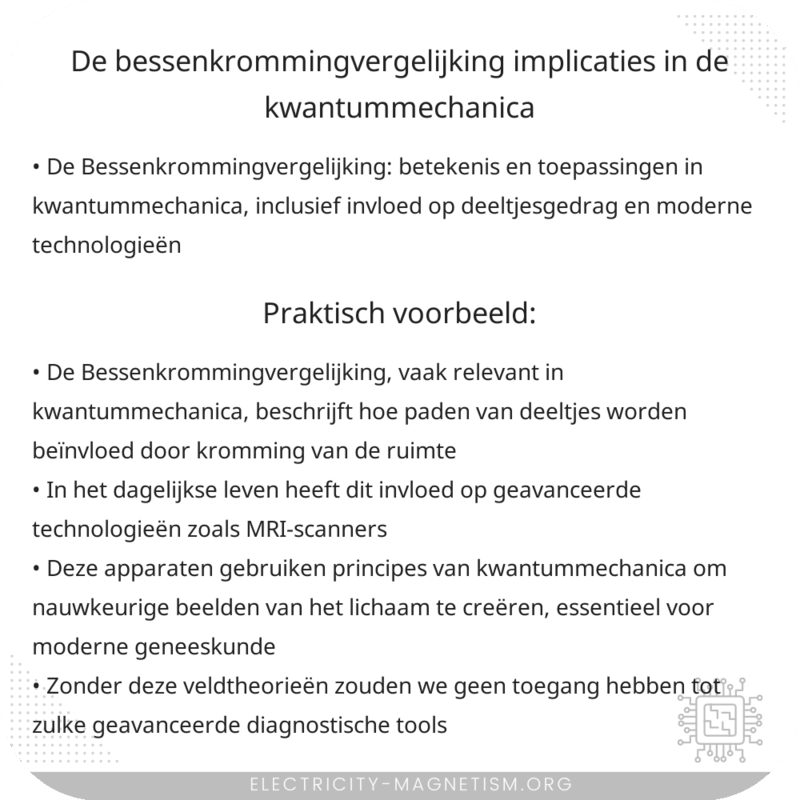 De Bessenkrommingvergelijking | Implicaties in de Kwantummechanica