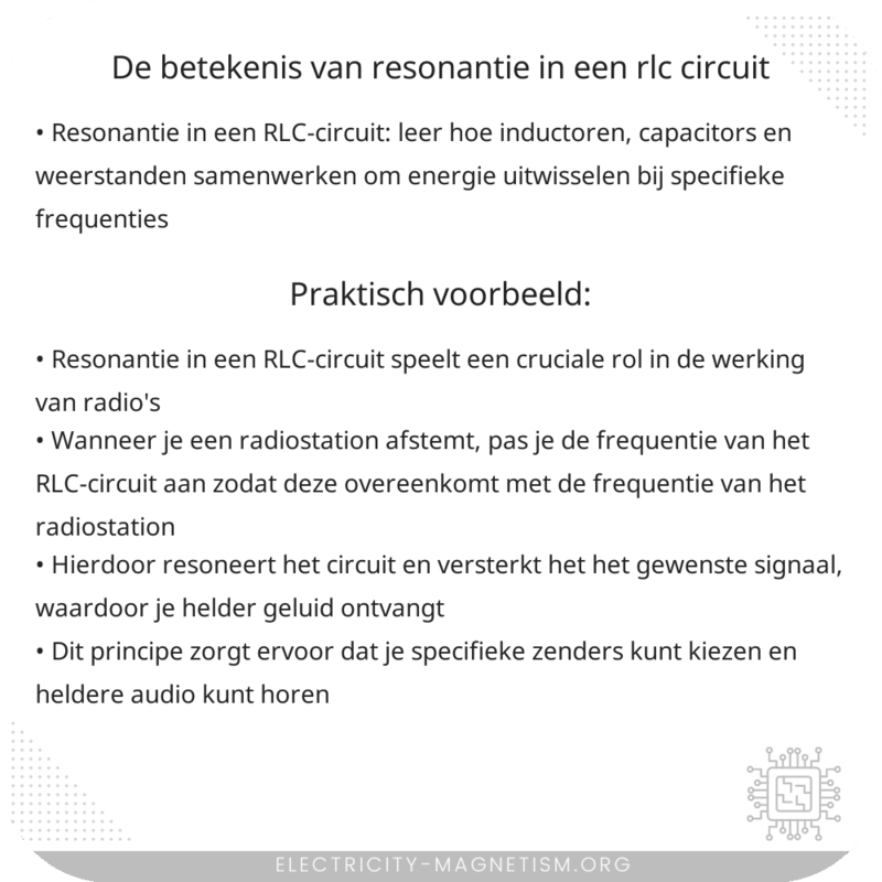De betekenis van resonantie in een RLC-circuit